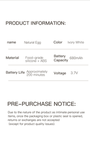 NATURAL EGG — Warming Suction & Vibration Massager